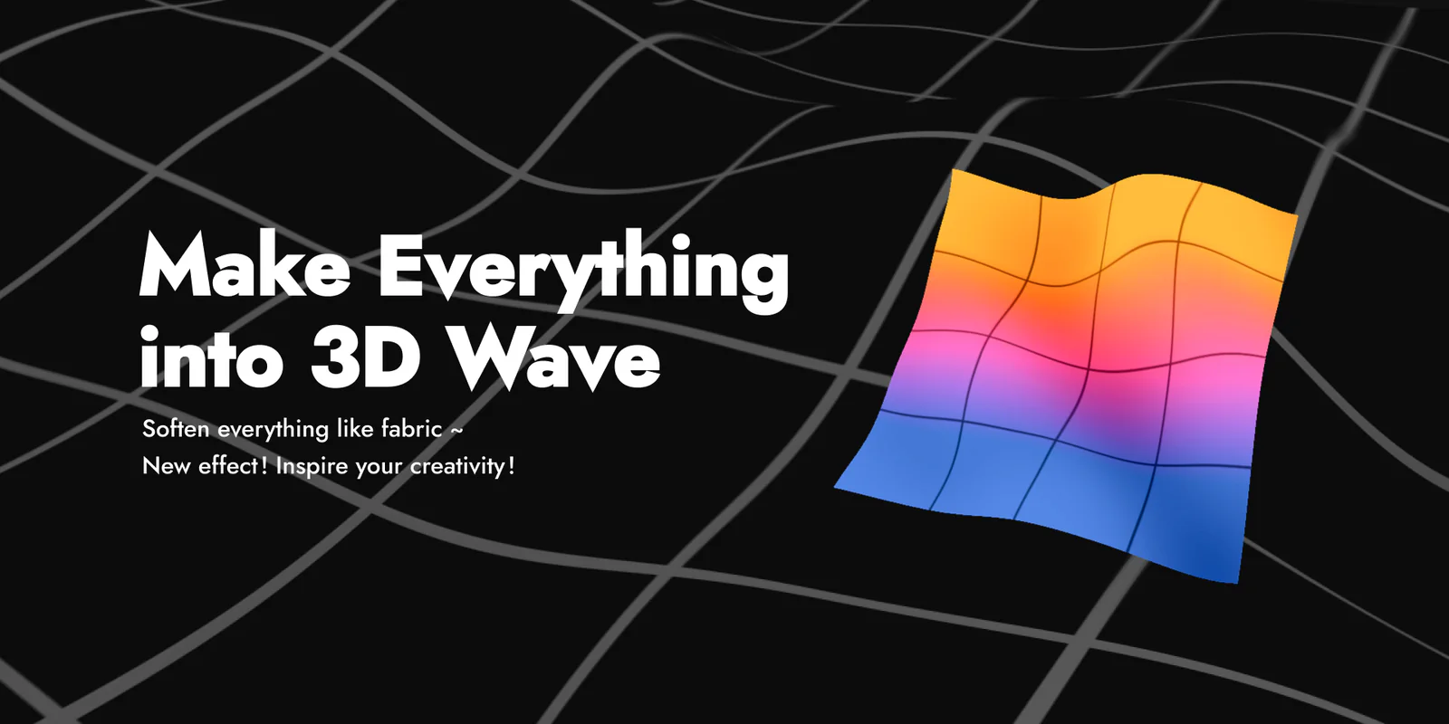 3D Wave: Soften everything like fabric Figma 插件详情预览图
