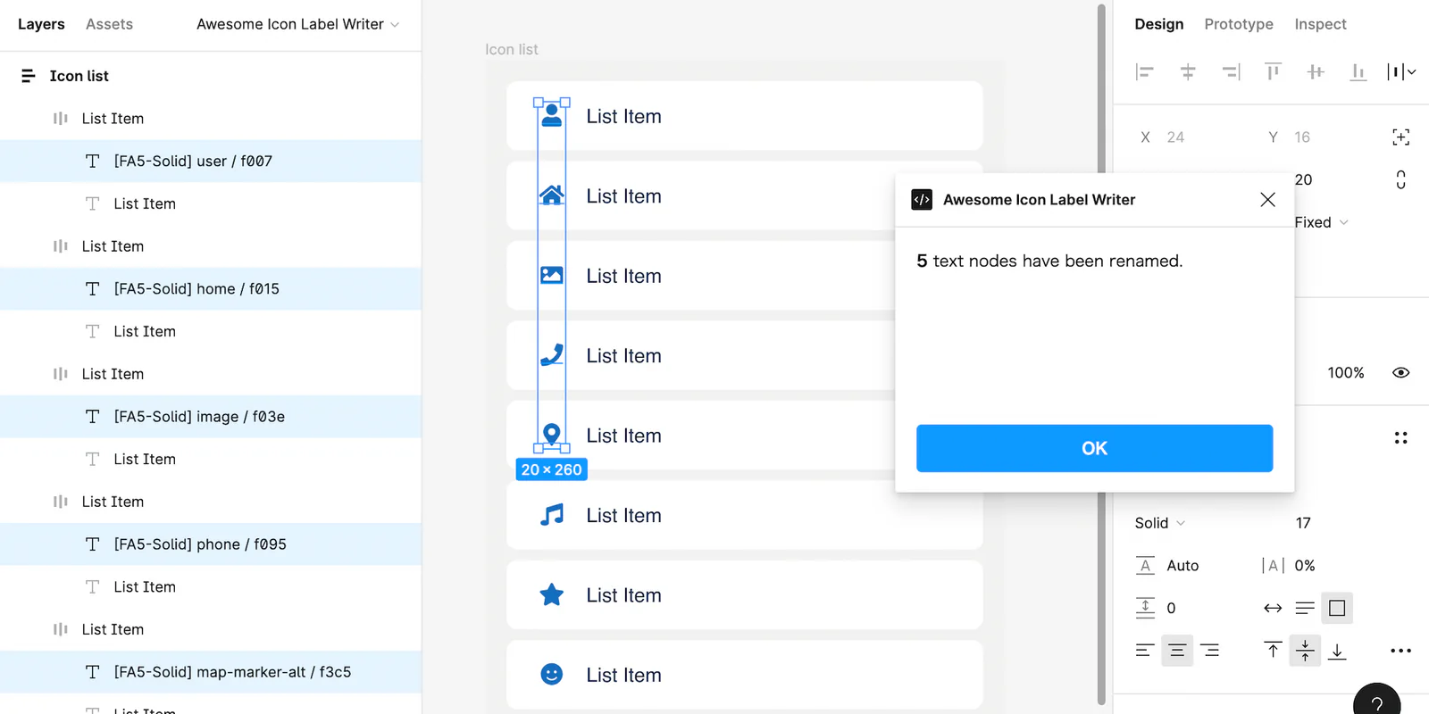 Awesome Icon Label Writer Figma 插件详情预览图