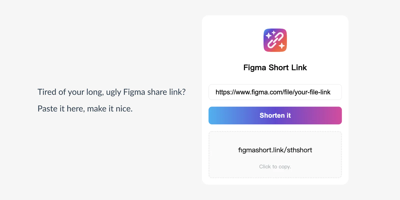 Figma Short Link Figma 插件详情预览图