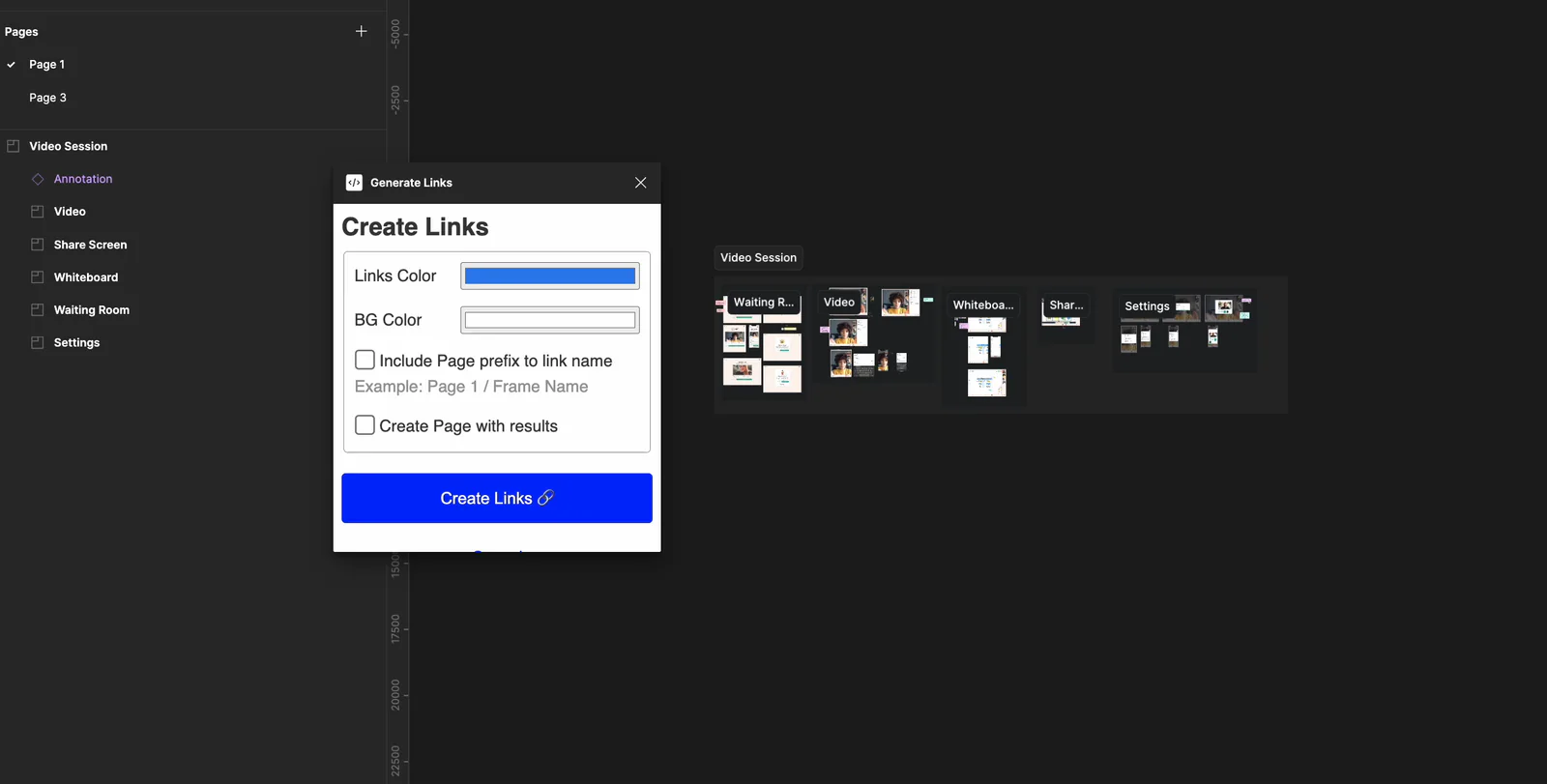 Create Links Figma 插件详情预览图