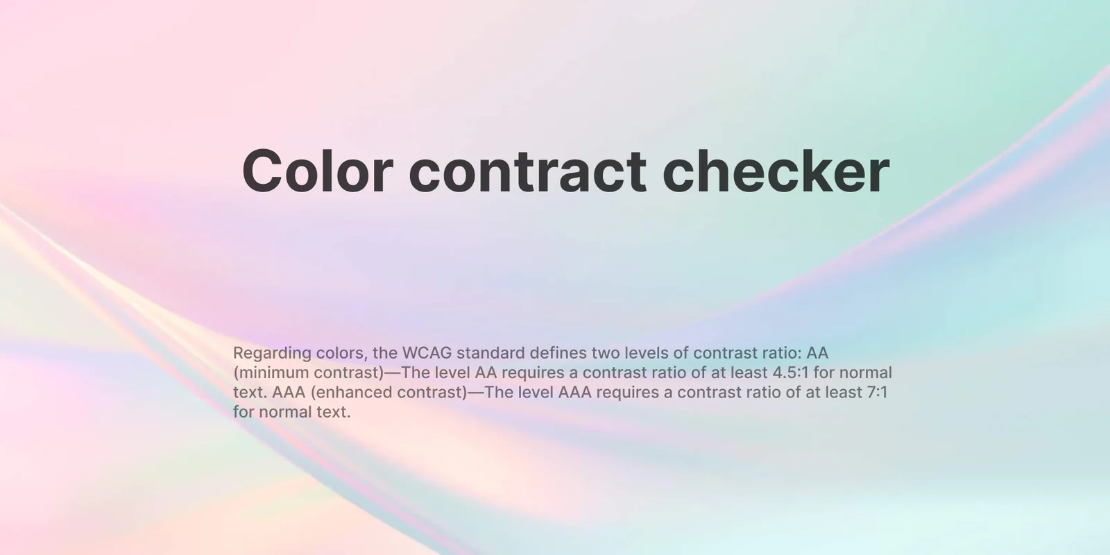 Color Contrast Checker Figma 插件详情预览图