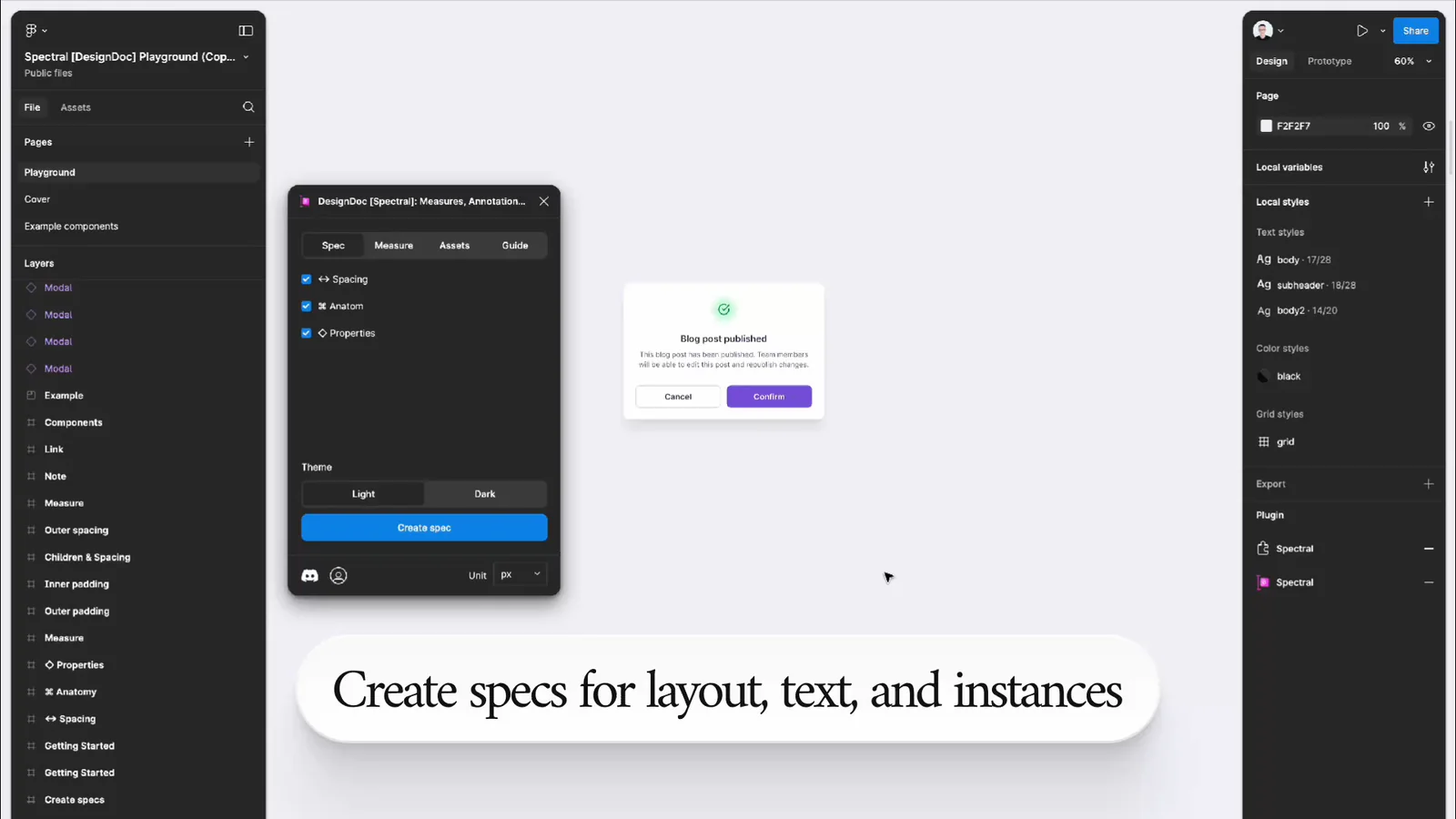 DesignDoc [Spectral]: Measures, Annotations, and Handoff Figma 插件详情预览图