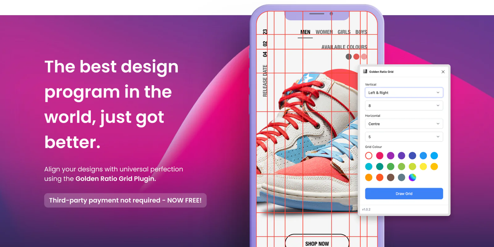 Golden Ratio Grid Figma 插件详情预览图