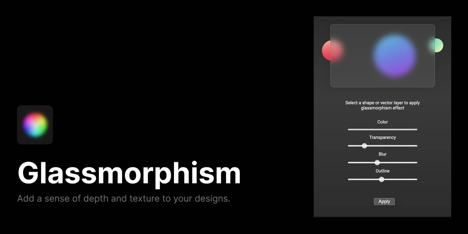 Glassmorphism Figma 插件详情预览图