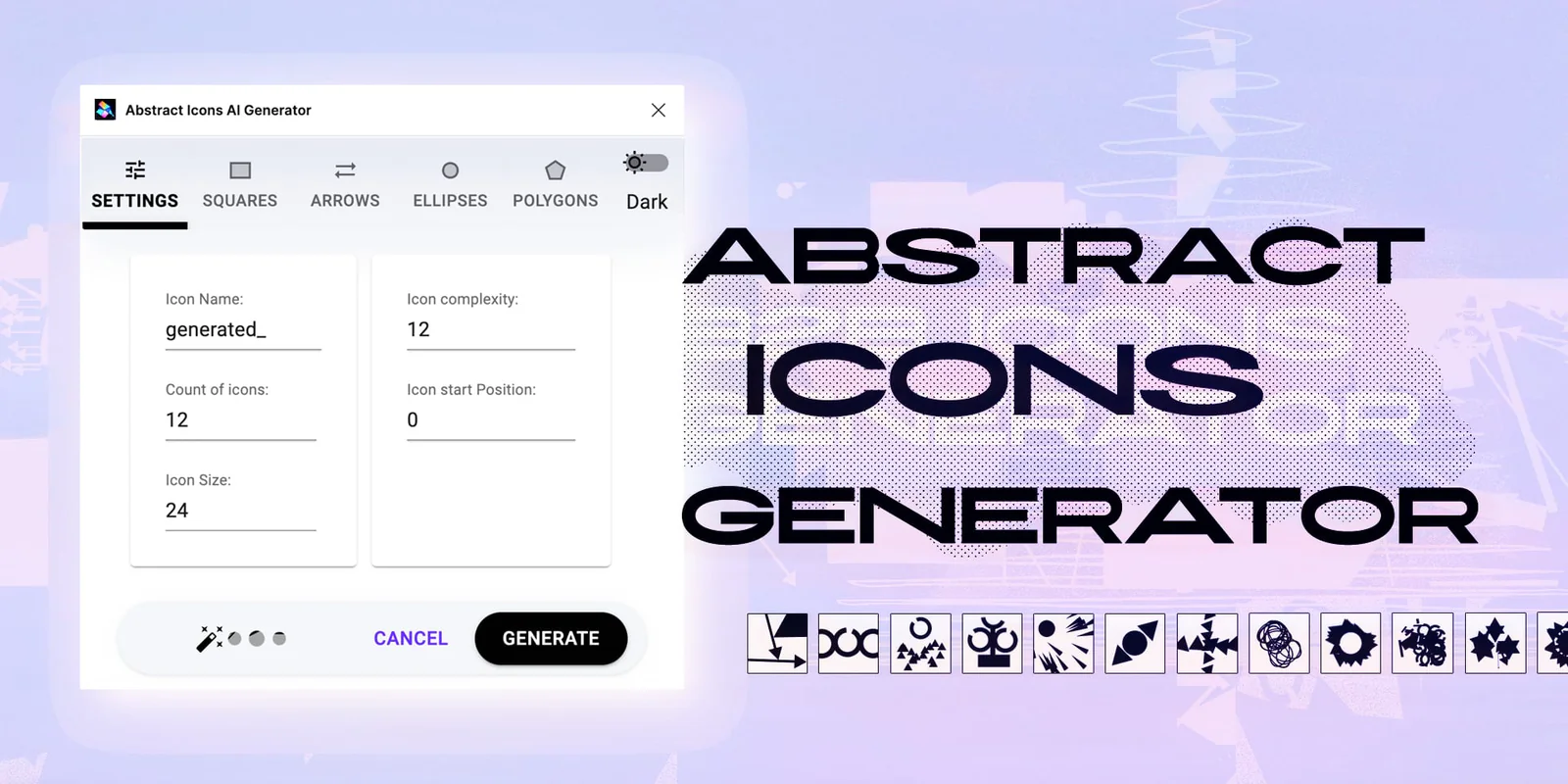 Abstract Icons AI Generator Figma 插件详情预览图