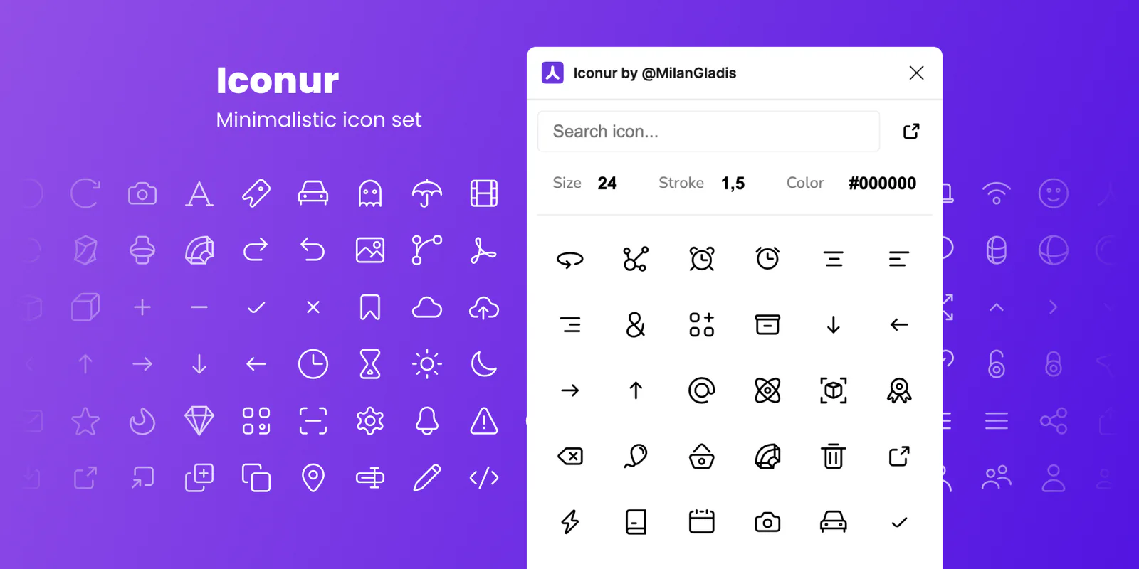 Iconur - Line Icon Set Figma 插件详情预览图