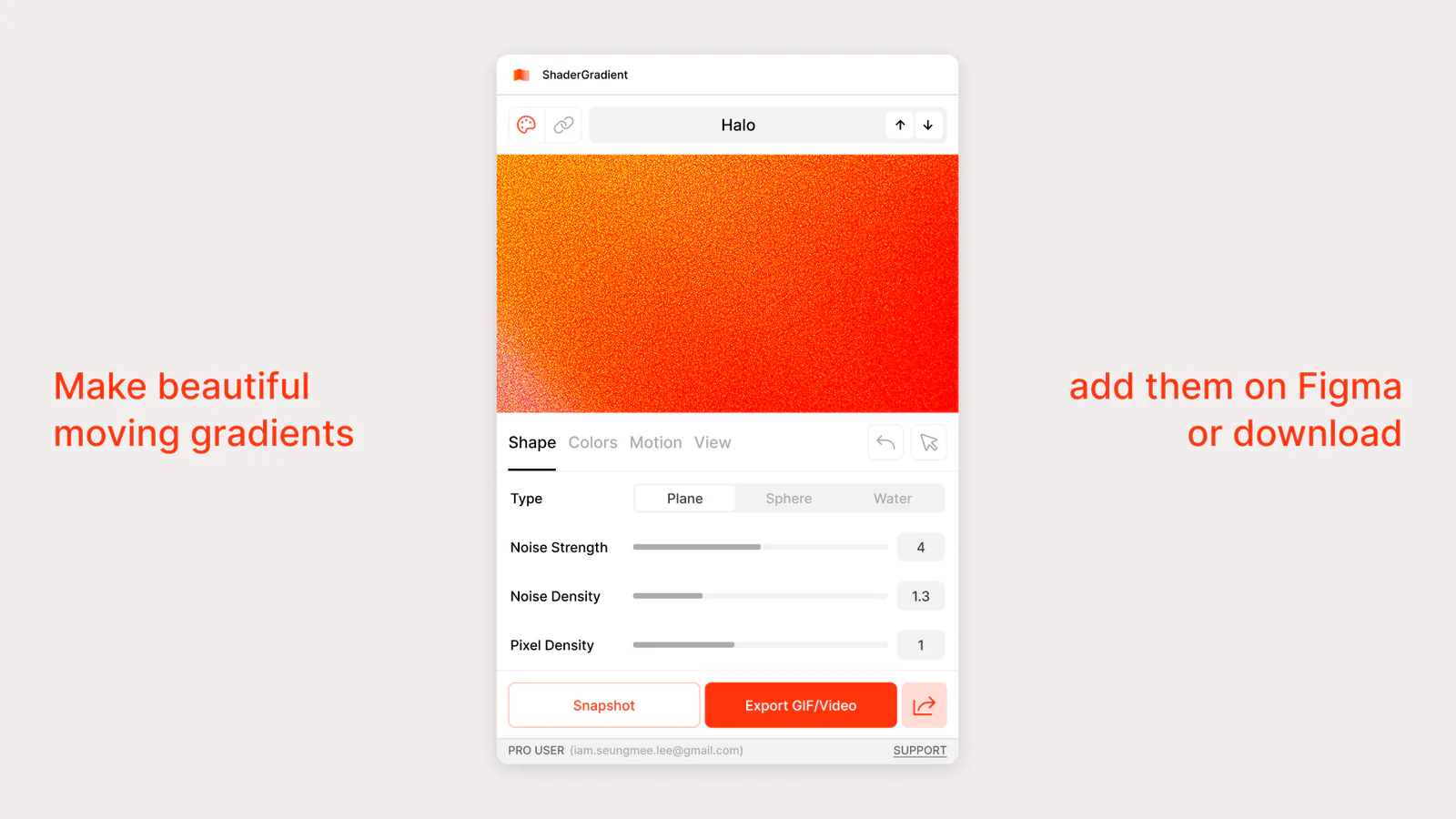 ShaderGradient Figma 插件详情预览图