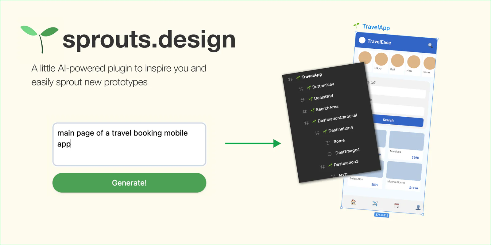 sprouts.design: AI inspiration & prototypes Figma 插件详情预览图