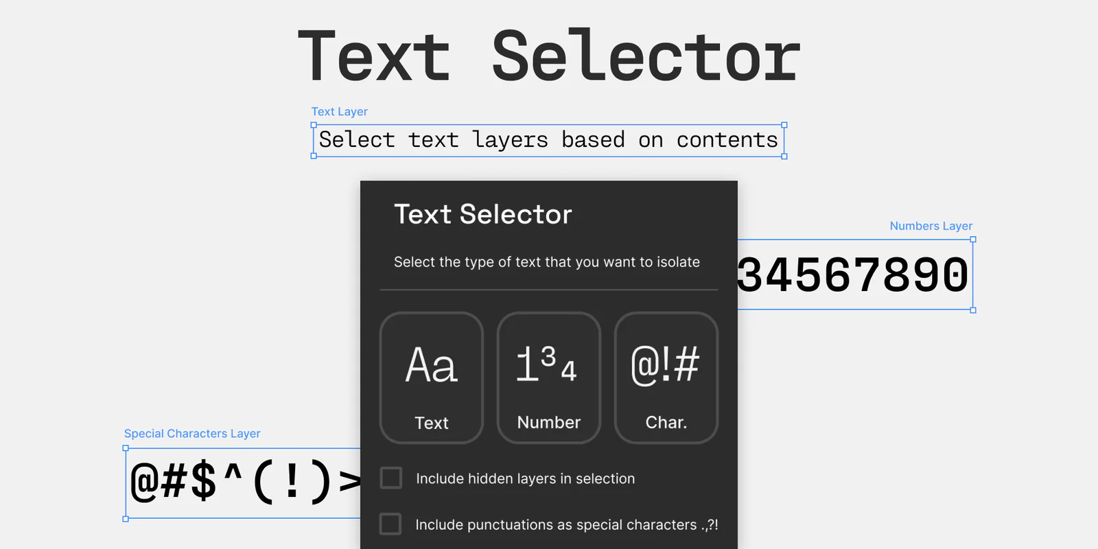 Text Selector Figma 插件详情预览图
