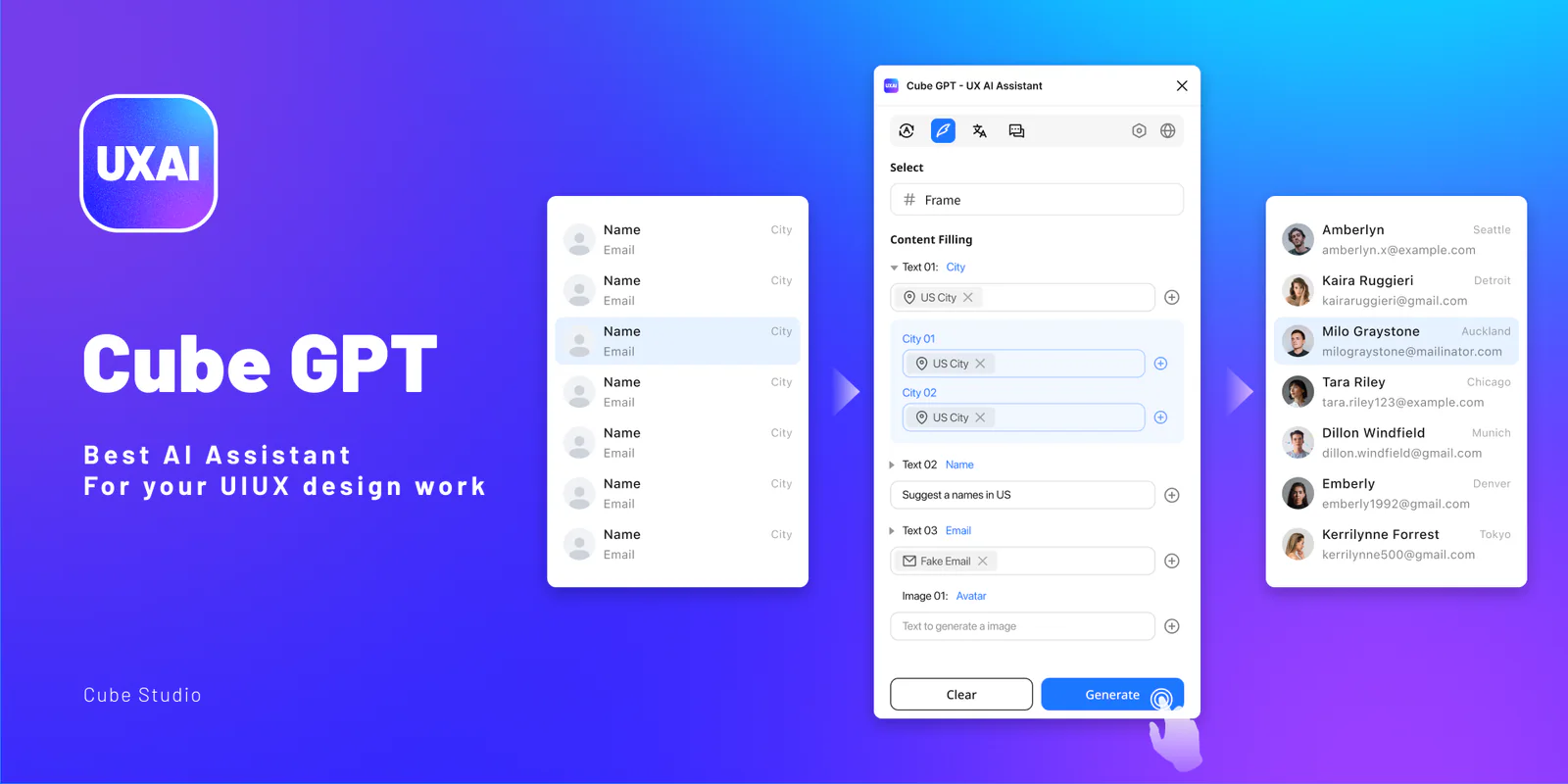 Cube GPT - UX AI Assistant Figma 插件详情预览图