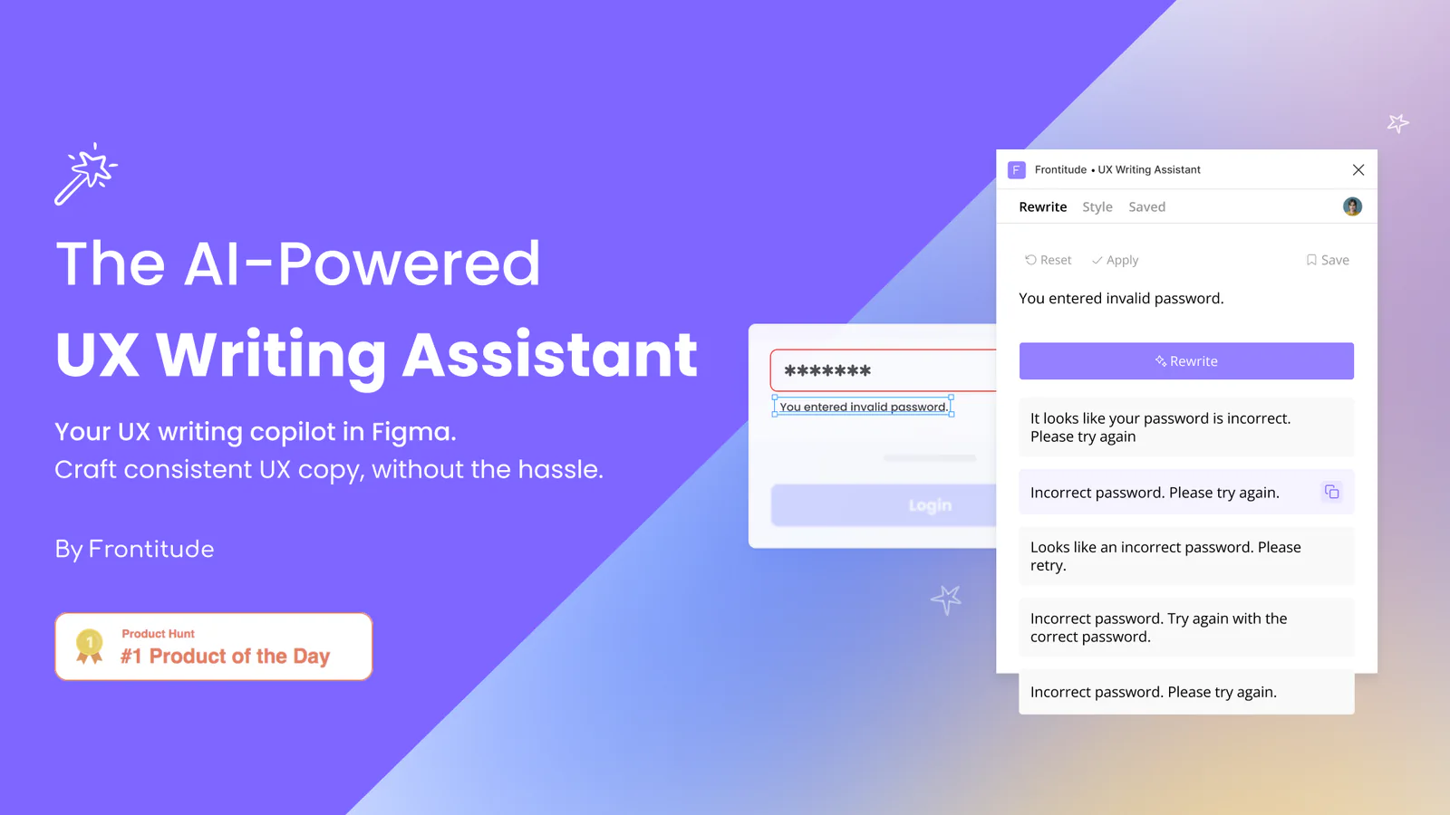 Frontitude • UX Writing Assistant Figma 插件详情预览图