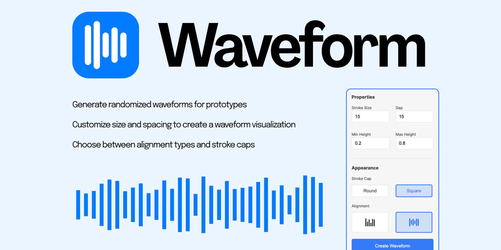 Waveform Figma 插件详情预览图