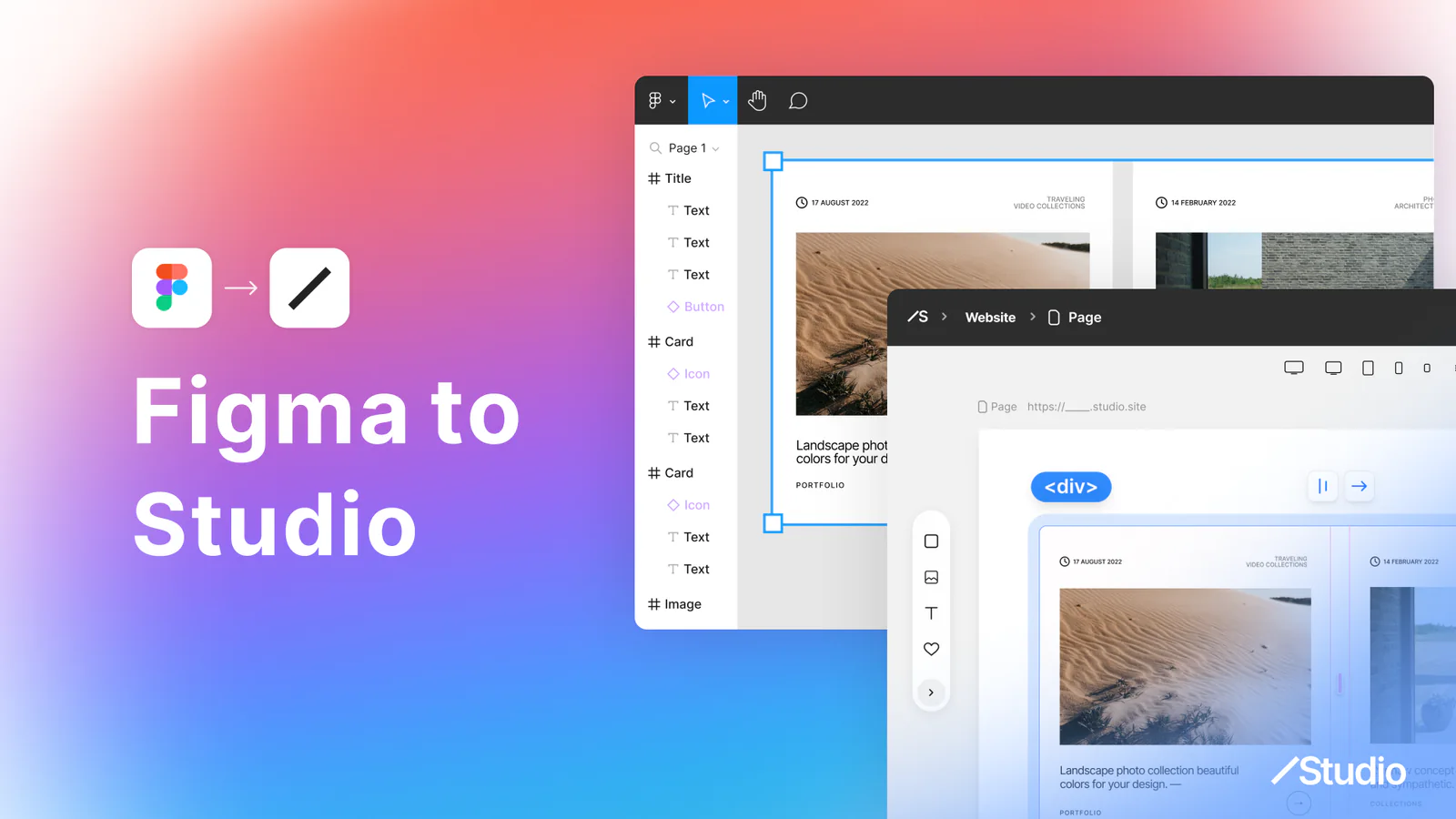 Figma to Studio Figma 插件详情预览图