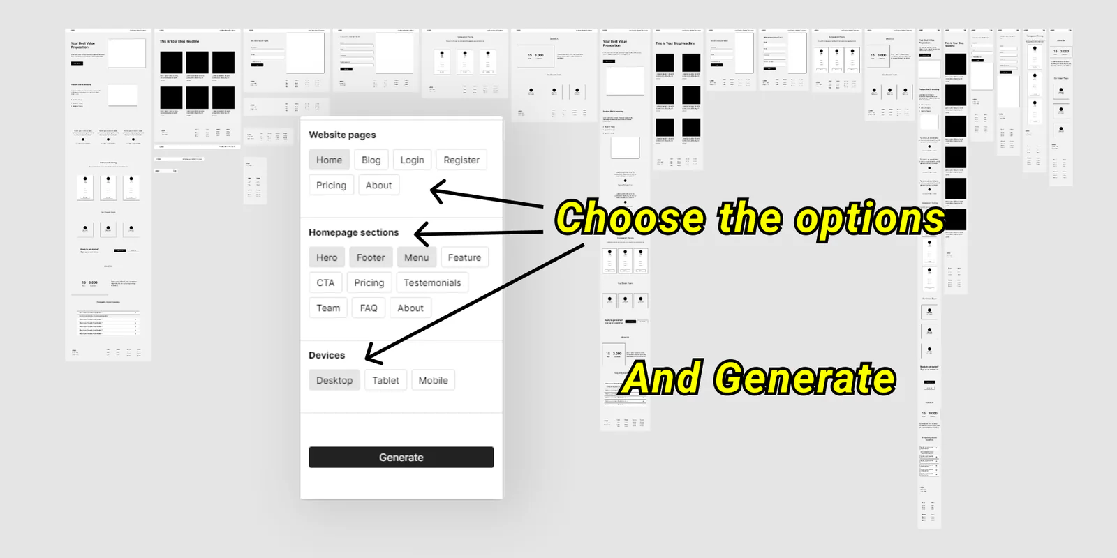 Wireframe Generator Figma 插件详情预览图