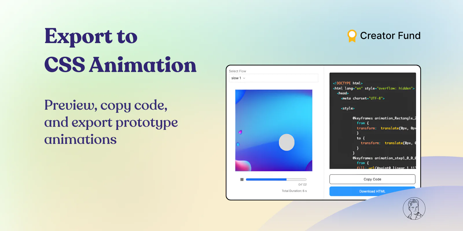 Export to CSS Animation Figma 插件详情预览图