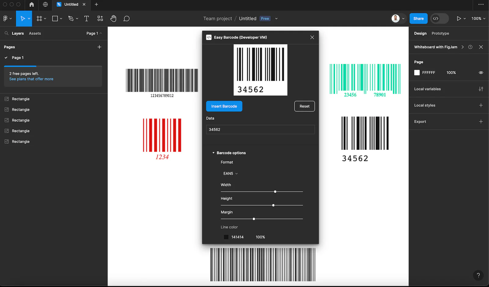 Easy Barcode Figma 插件详情预览图