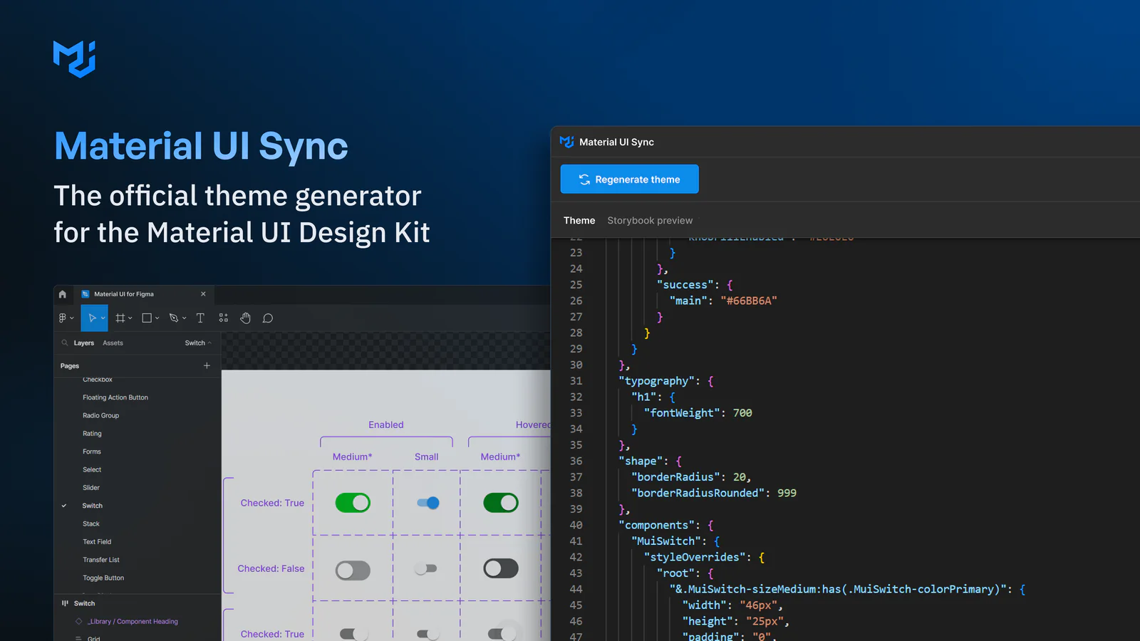 Material UI Sync Figma 插件详情预览图