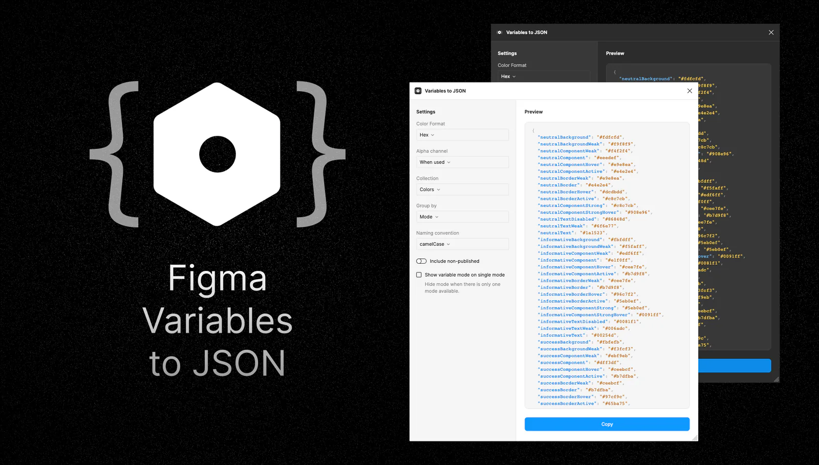 Figma Variables to JSON Figma 插件详情预览图