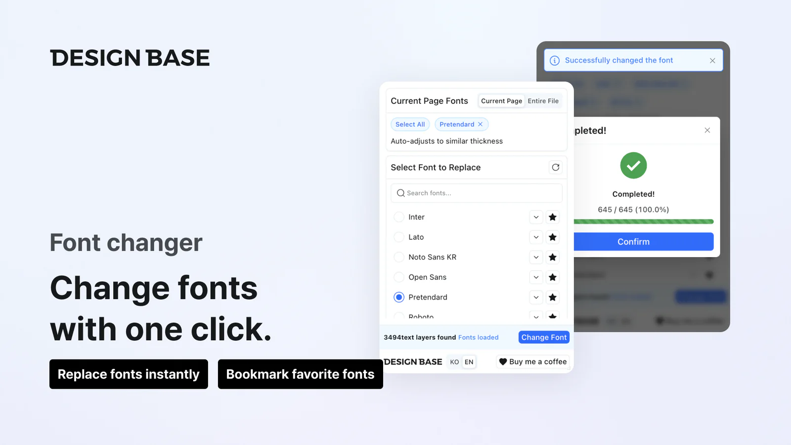 Font changer Figma 插件详情预览图
