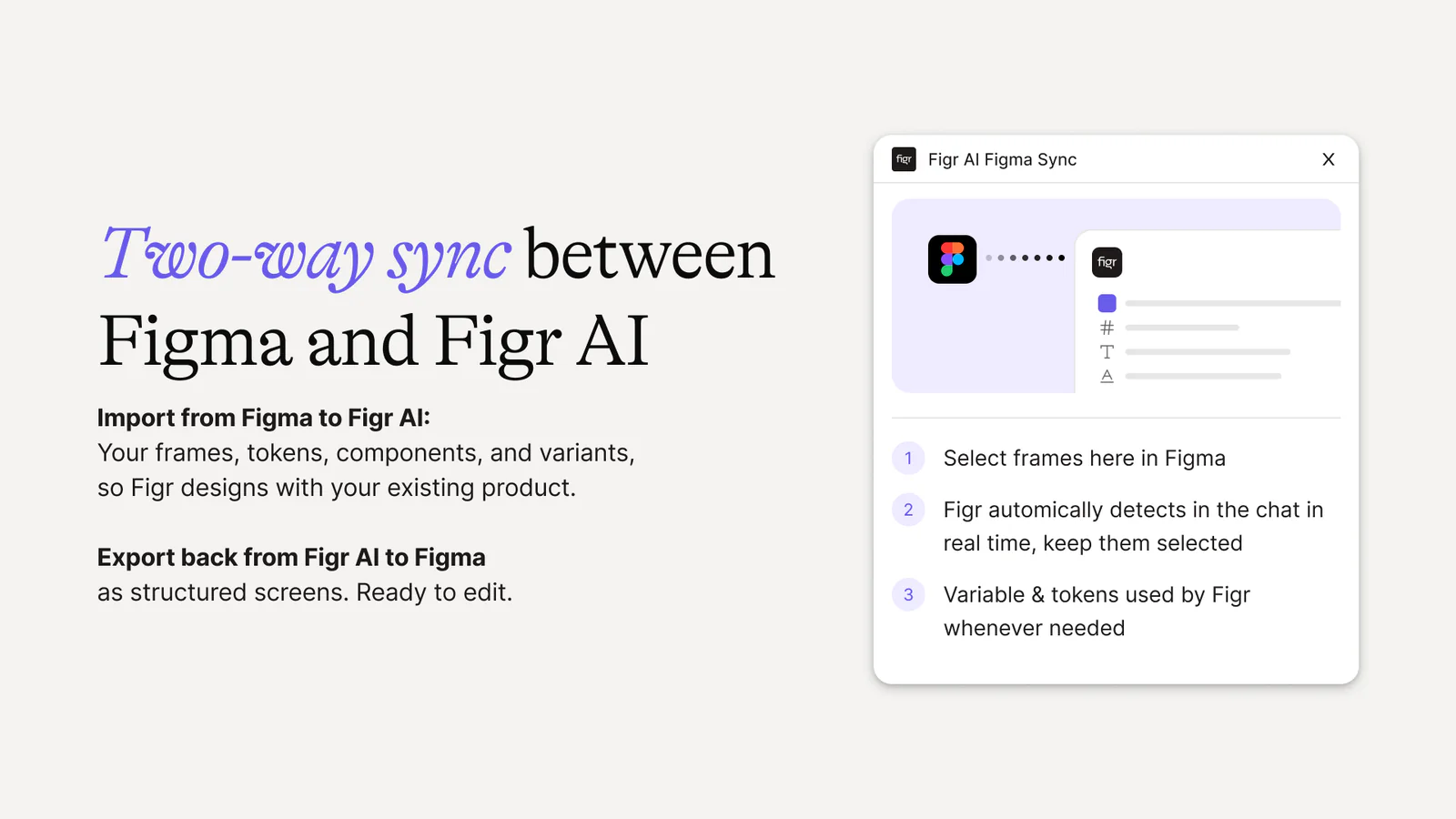 Figr AI - Figma Sync Figma 插件详情预览图