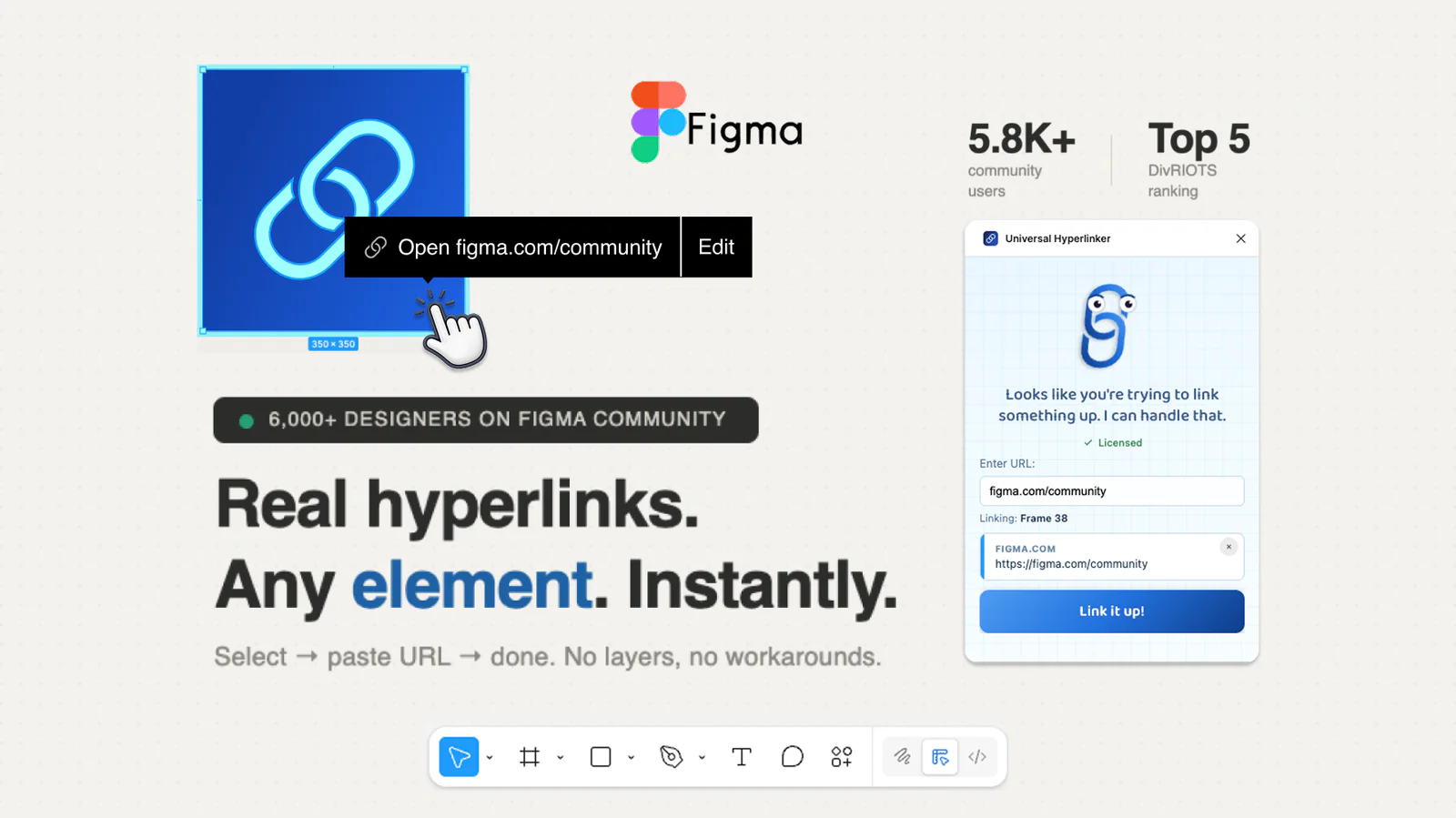Universal Hyperlinker Figma 插件详情预览图