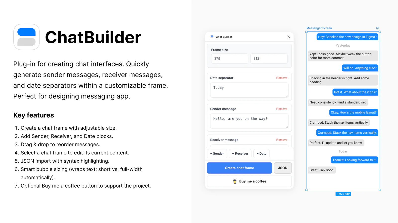 Chat Builder Figma 插件详情预览图