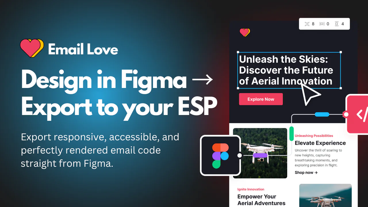 Email Love → HTML Email Builder Figma 插件详情预览图