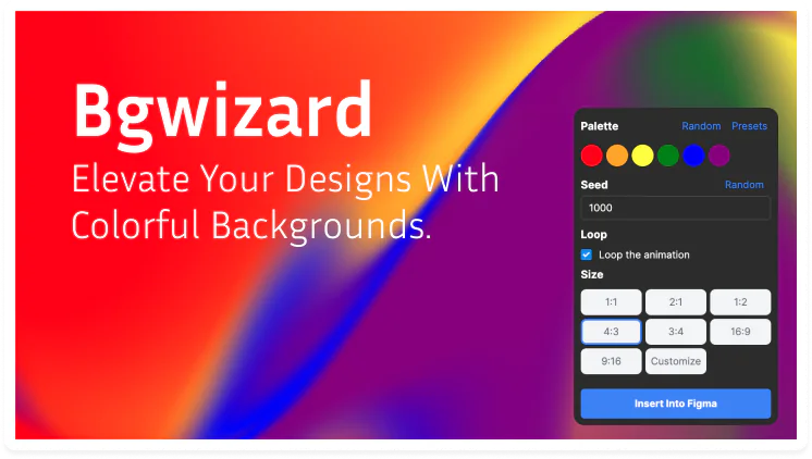 Bgwizard - Elevate Your Designs With Colorful Backgrounds Figma 插件详情预览图