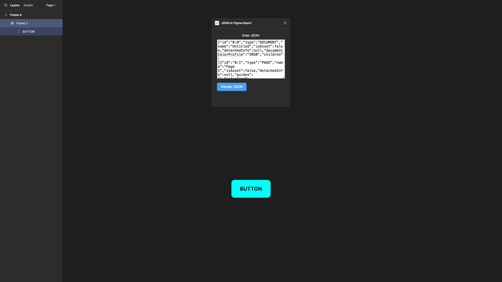 JSON to Figma Import Figma 插件详情预览图