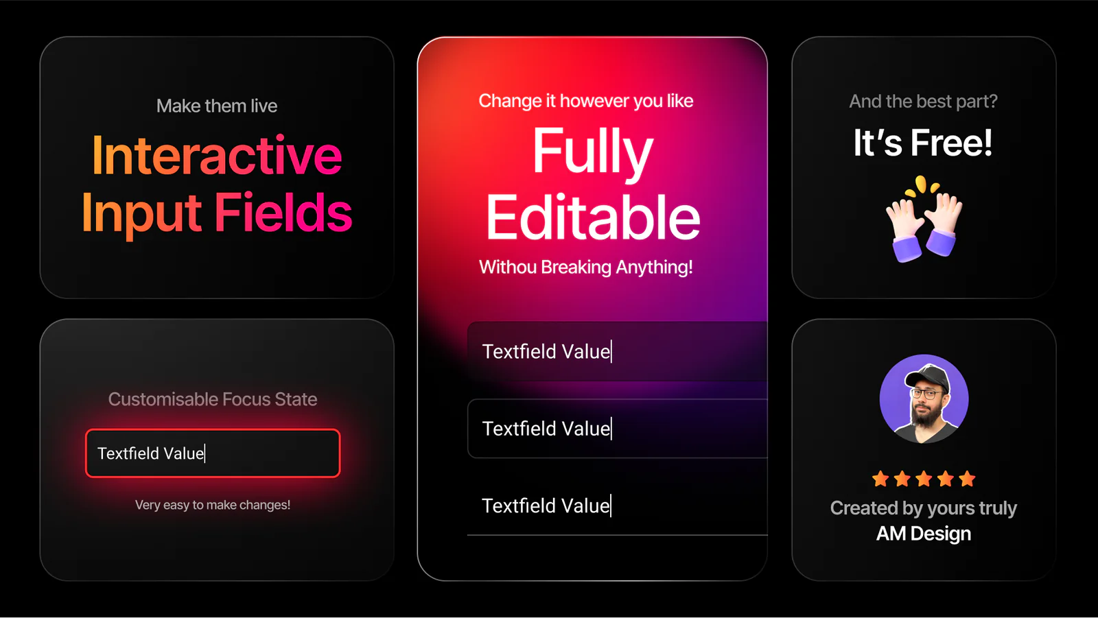 Editable Input Fields Figma 插件详情预览图