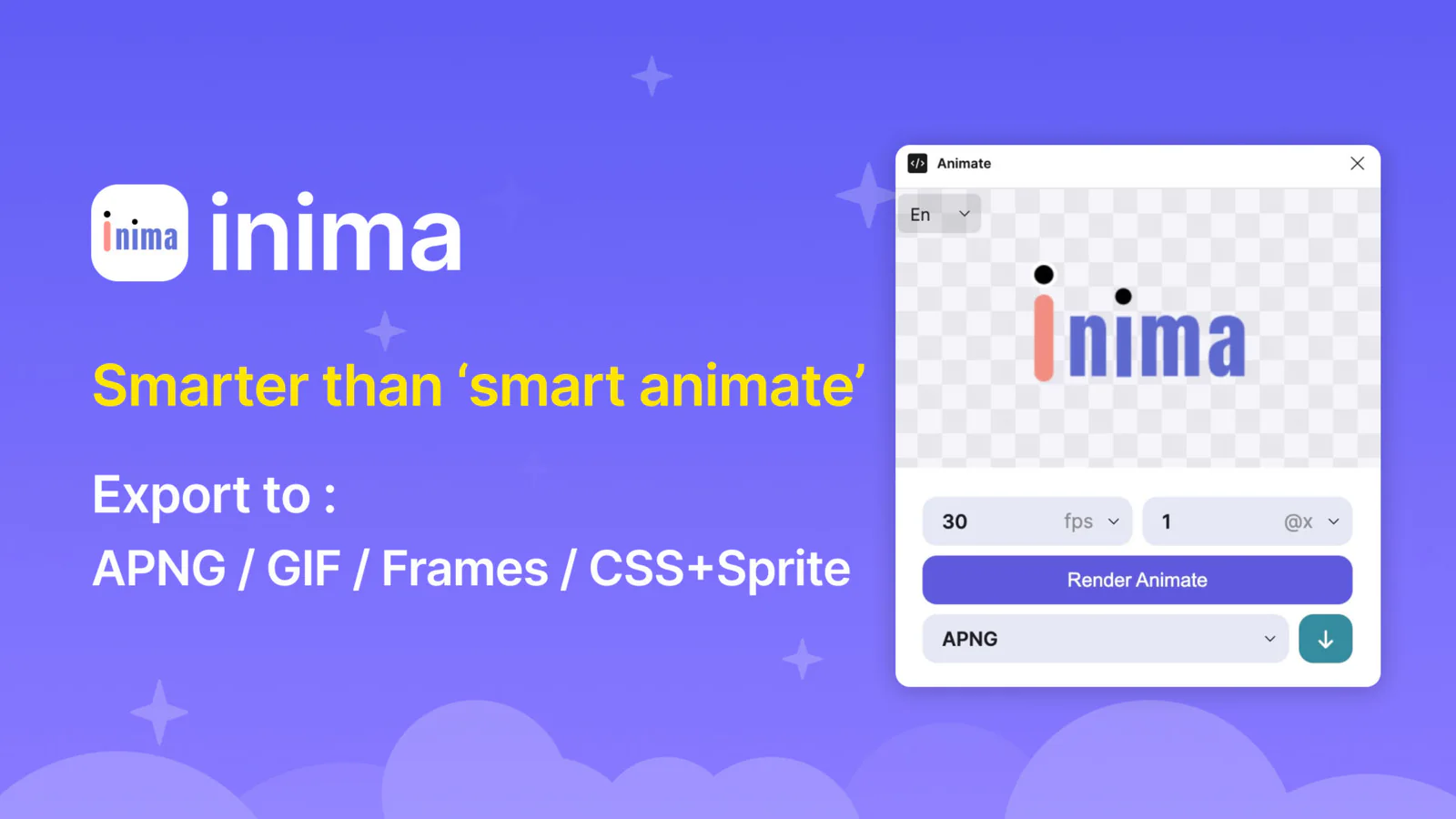 inima - Generate animated UI motion prototype to GIF/APNG/Keyframes animation Figma 插件详情预览图
