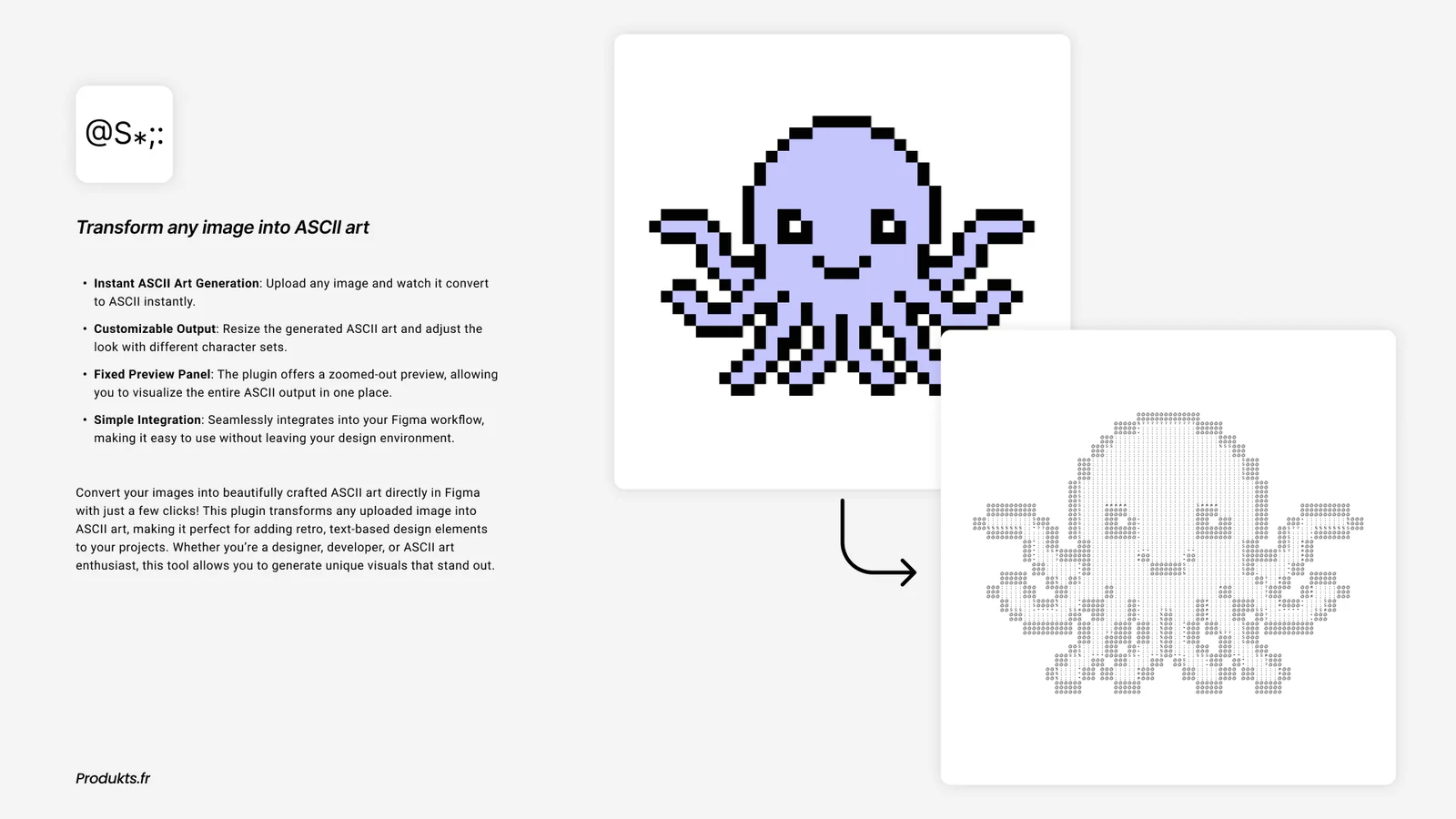 ASCII Art Converter Figma 插件详情预览图