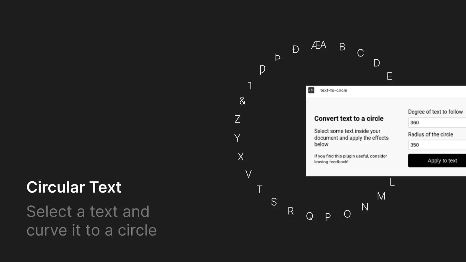 Circular/Arc Text Figma 插件详情预览图