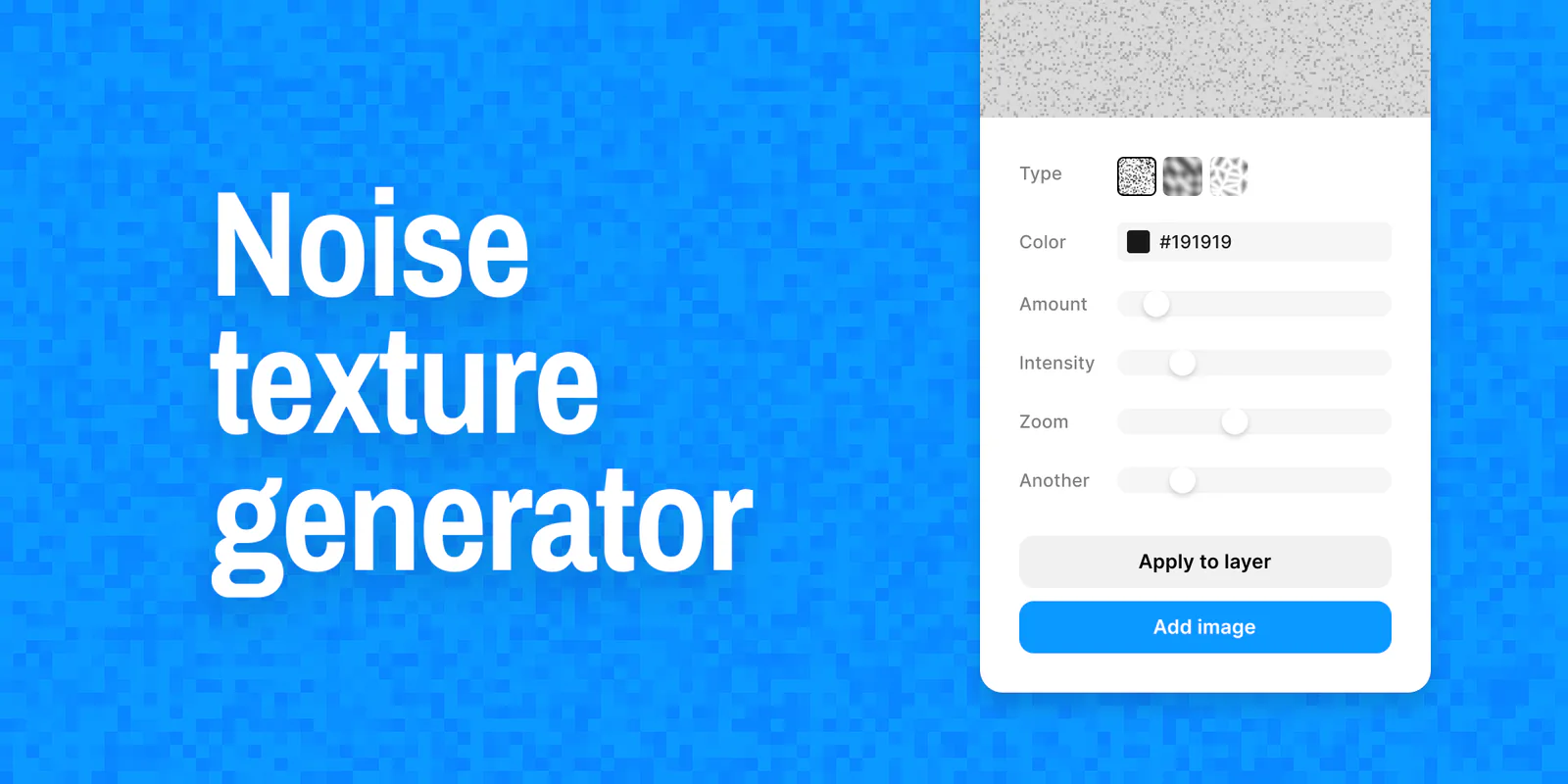 Noise, Grain & Texture Generator Figma 插件详情预览图