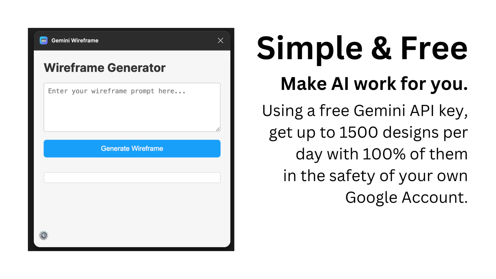 Gemini AI Wireframe Creator Figma 插件详情预览图