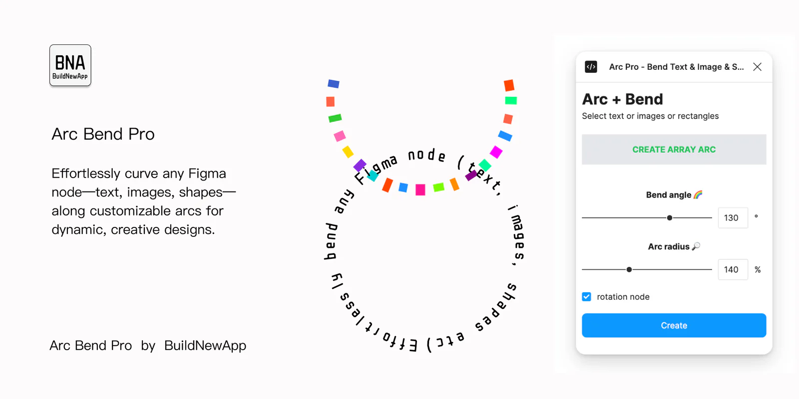 Arc Bend Pro - Bend Text & Image & Shape Figma 插件详情预览图
