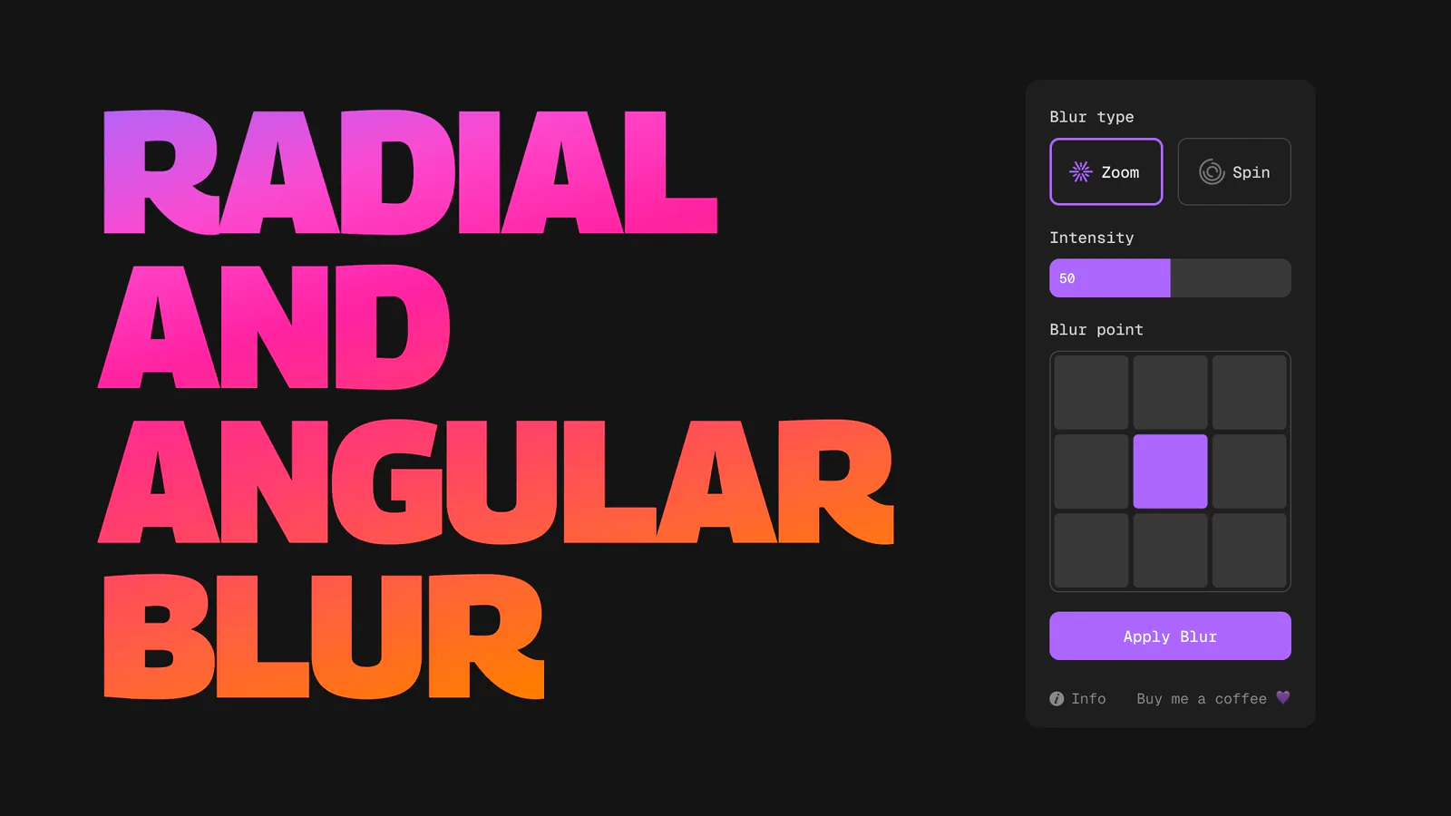 Radial & Angular Blur FX Figma 插件详情预览图