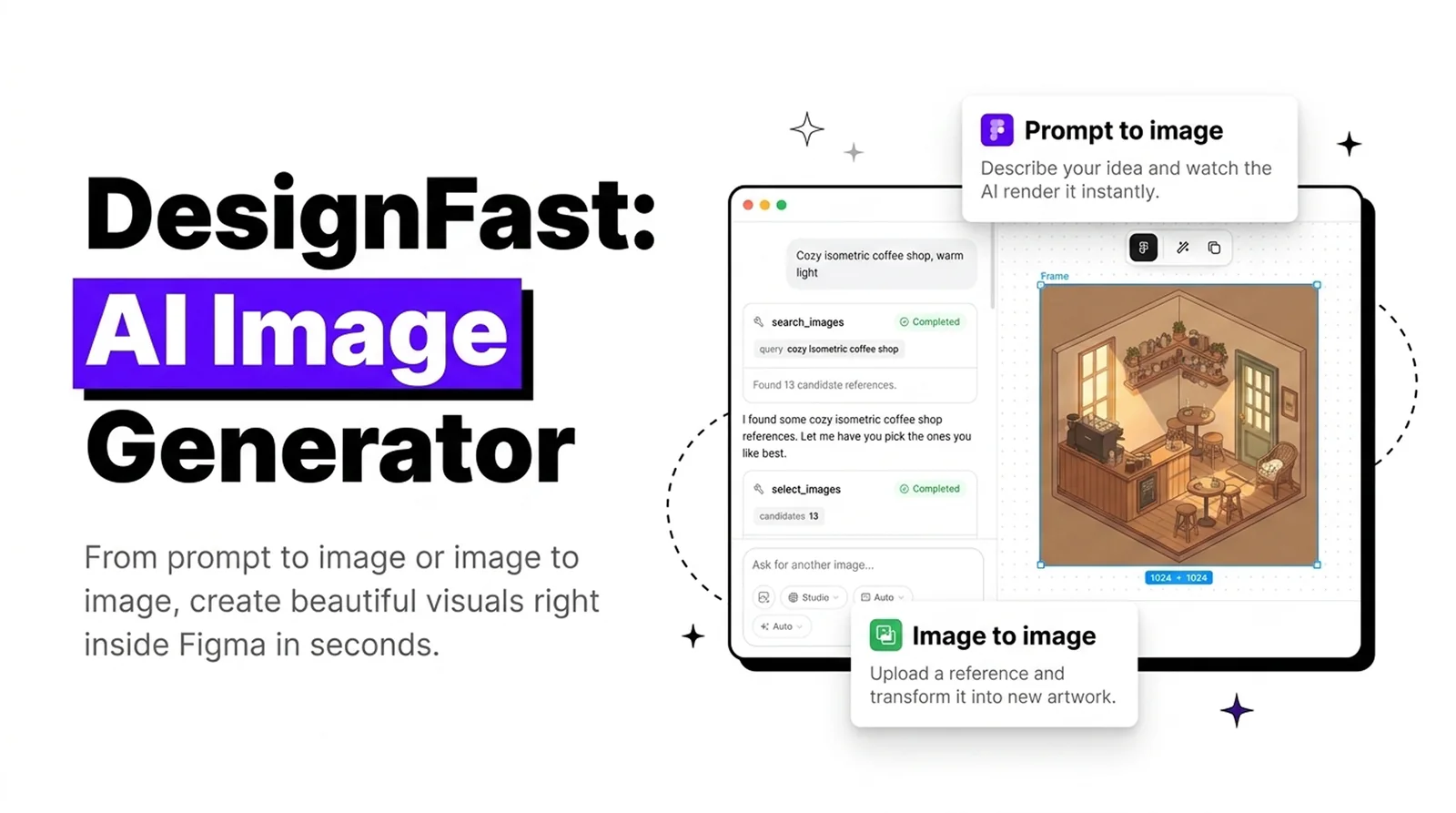 DesignFast: AI Image Generator (Prompt to Image, Gemini , OpenAI, DALL·E, Imagen) Figma 插件详情预览图
