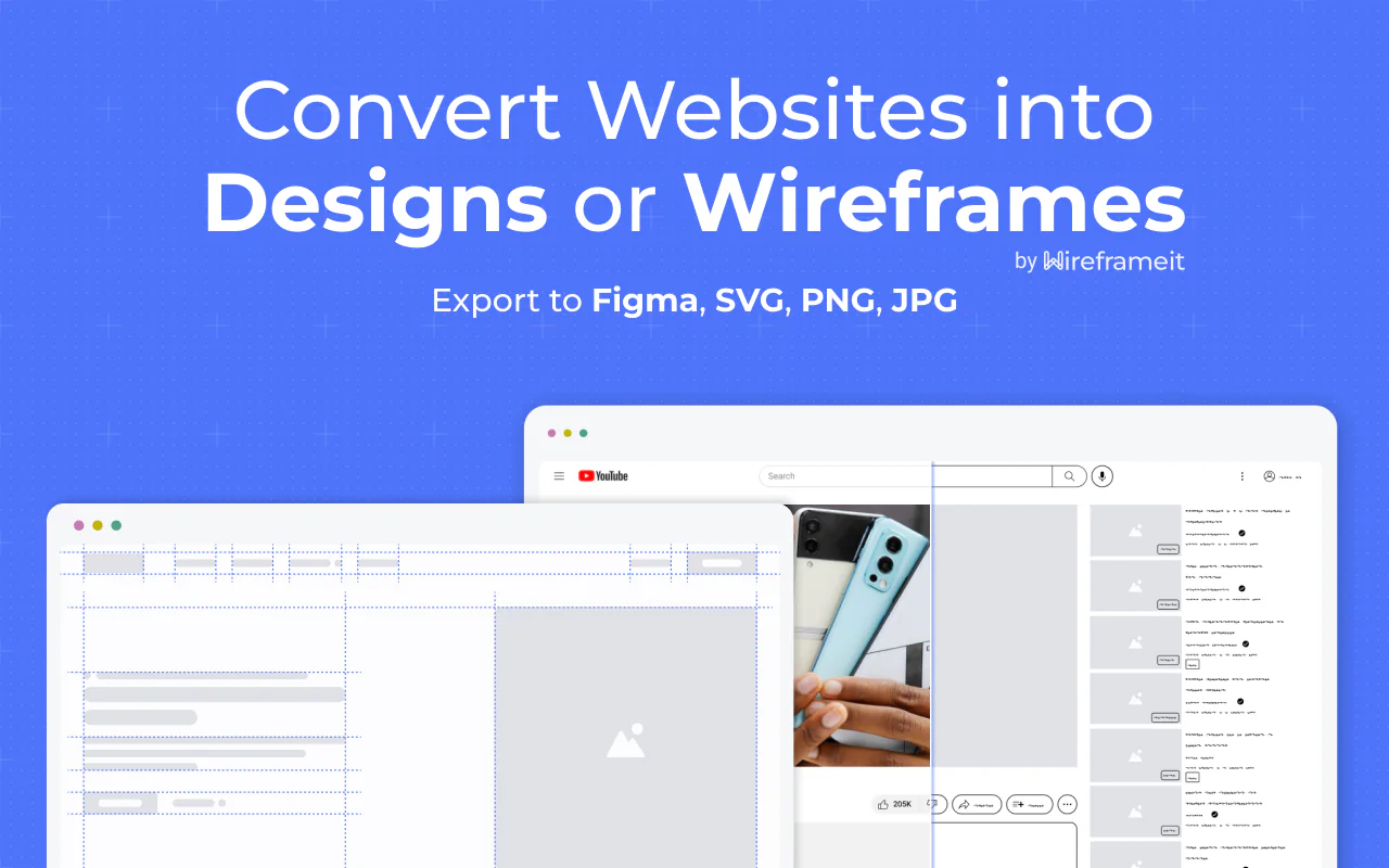 Html to figma by Wireframeit - Convert Websites into Designs & Wireframes Figma 插件详情预览图