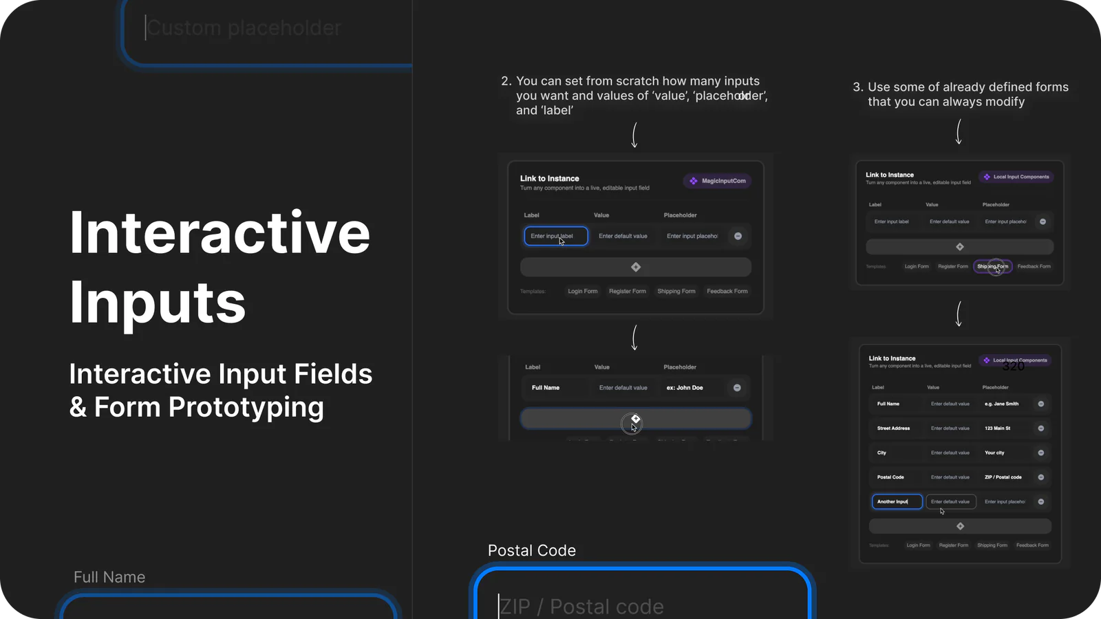 Interactive Input Fields & Form Prototyping with MagicInput Figma 插件详情预览图