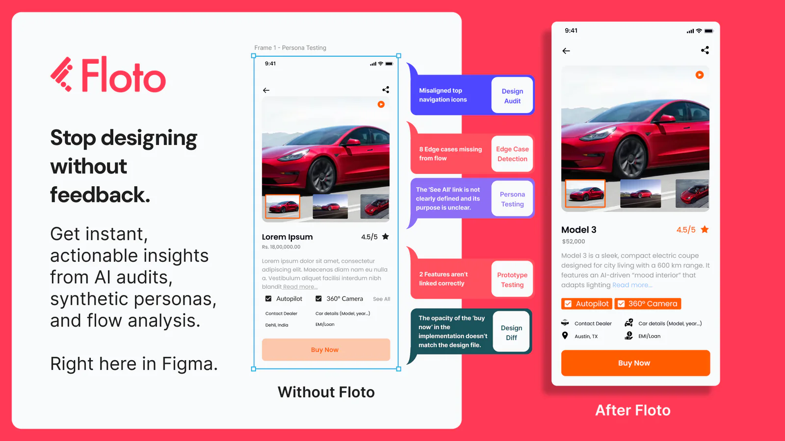 Floto – Get AI Feedback on Your Designs & Prototypes Figma 插件详情预览图