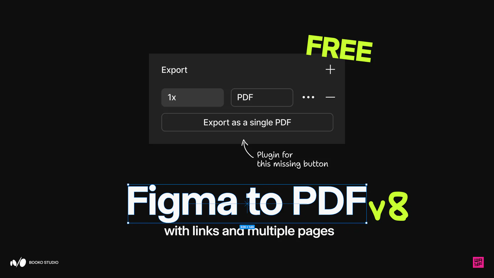 Figma to PDF Export with links and multiple pages FREE Figma 插件详情预览图