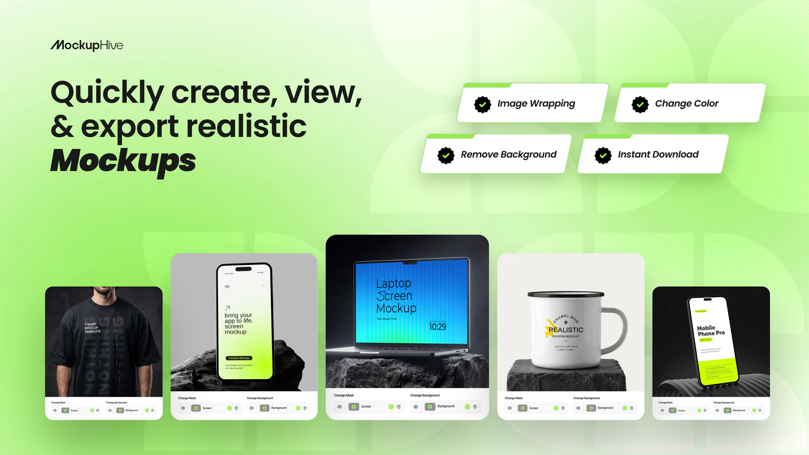Mockup Design – Device Mockups, Print Mockups & Branding Mockups for Figma Figma 插件详情预览图