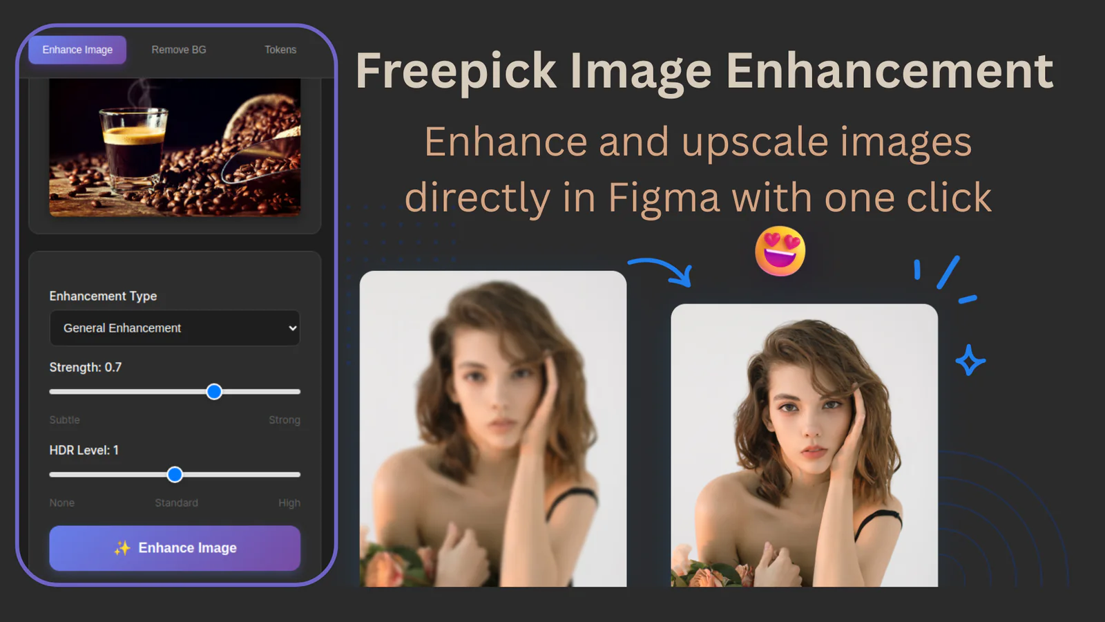 Freepick Image Enhancement Figma 插件详情预览图