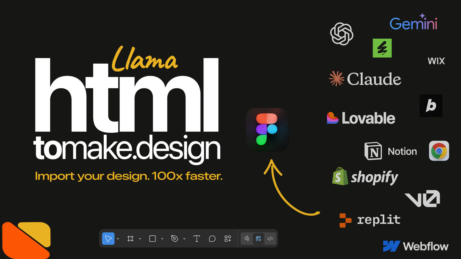 html.tomake.design (Llama) — Import websites to Figma designs (web,html,css,ai) Figma 插件详情预览图