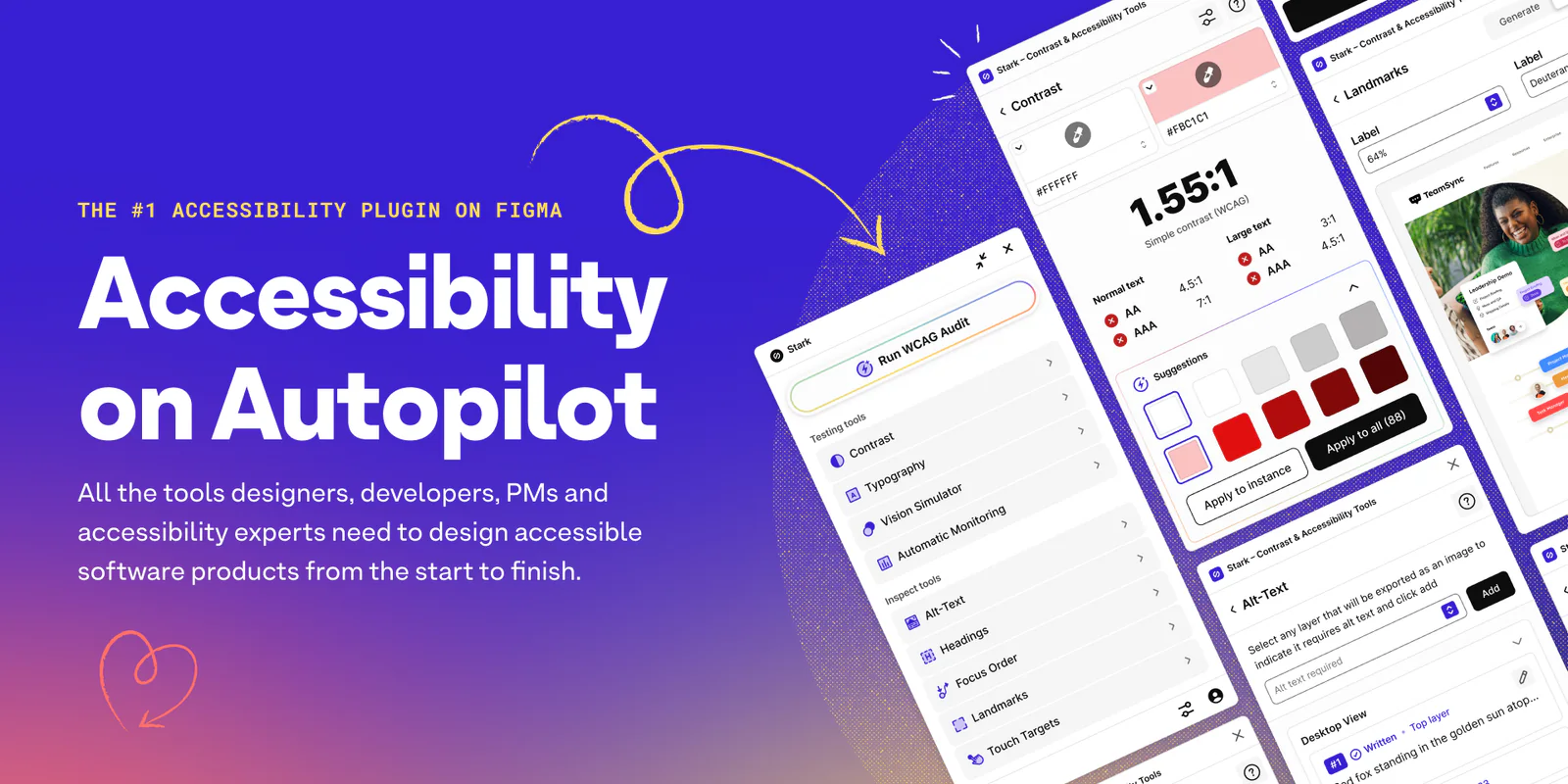 Stark - Contrast & Accessibility AI Checker Figma 插件详情预览图