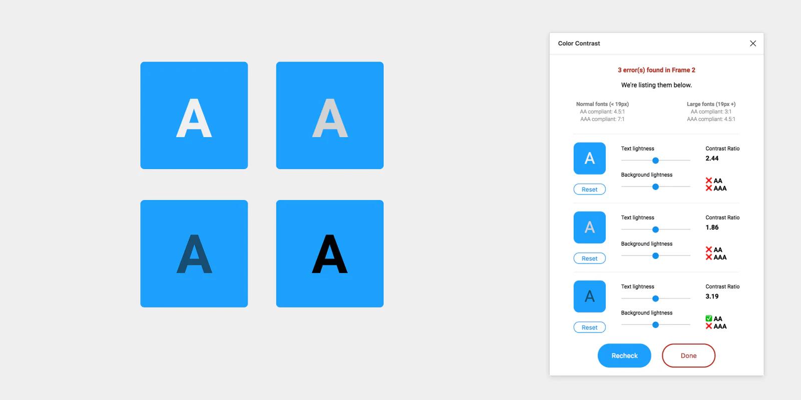 A11y - Color Contrast Checker Figma 插件详情预览图