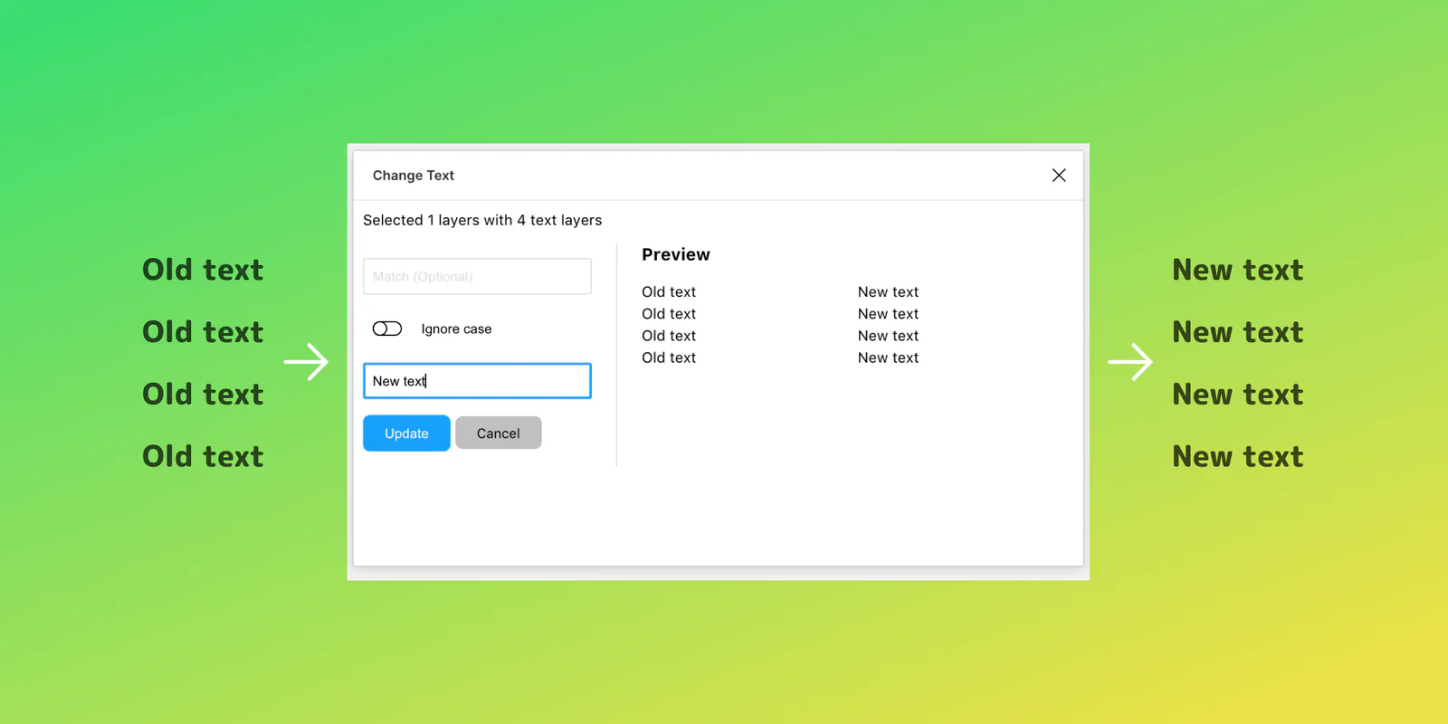 Change Text Figma 插件详情预览图