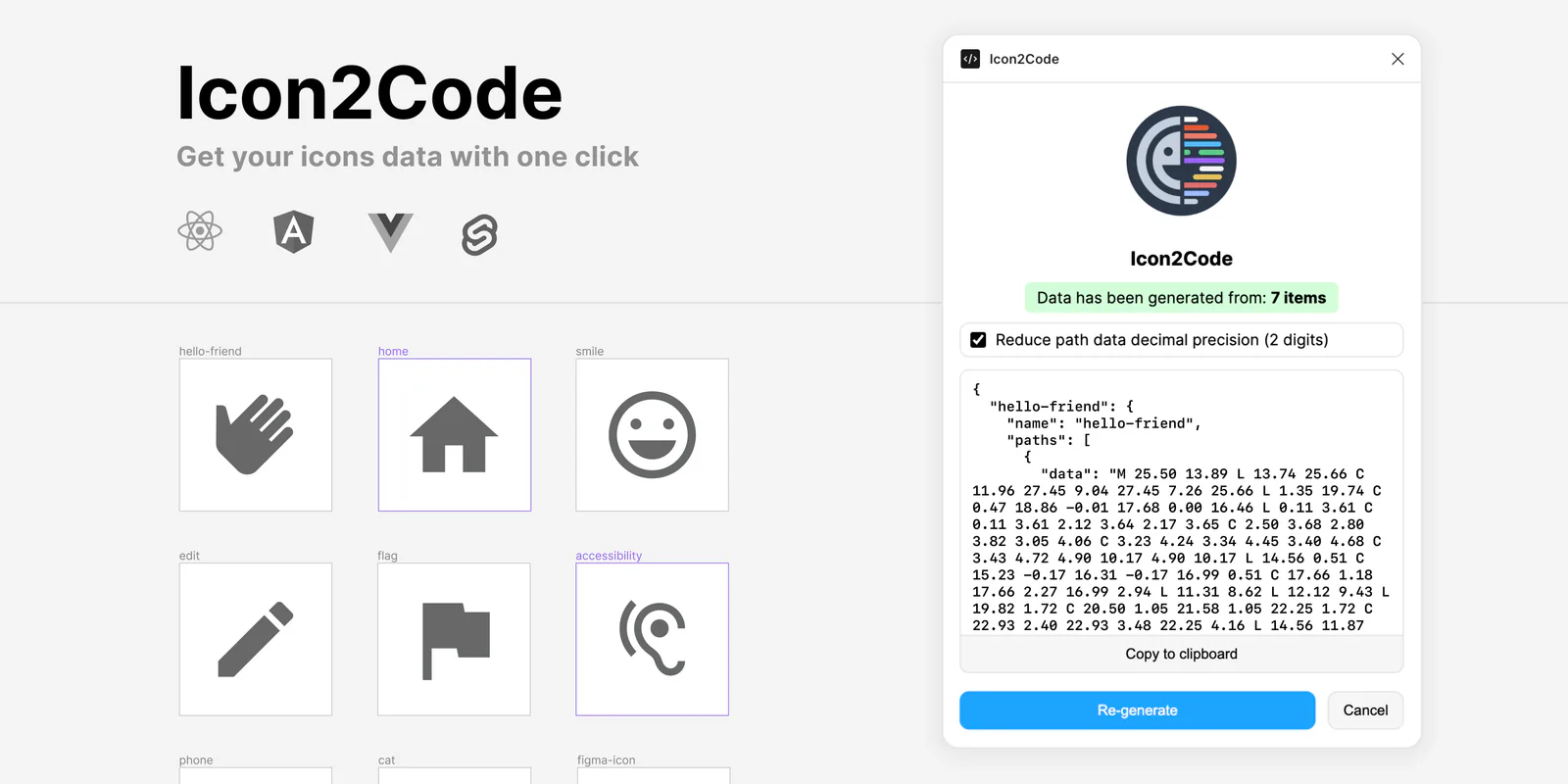 Icon2Code Figma 插件详情预览图