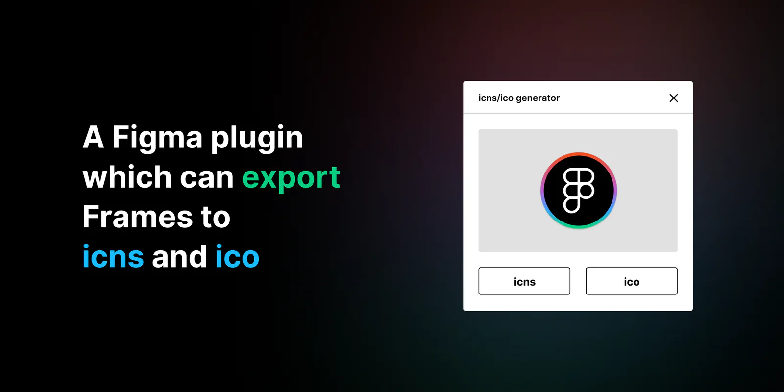 icns/ico Generator Figma 插件详情预览图